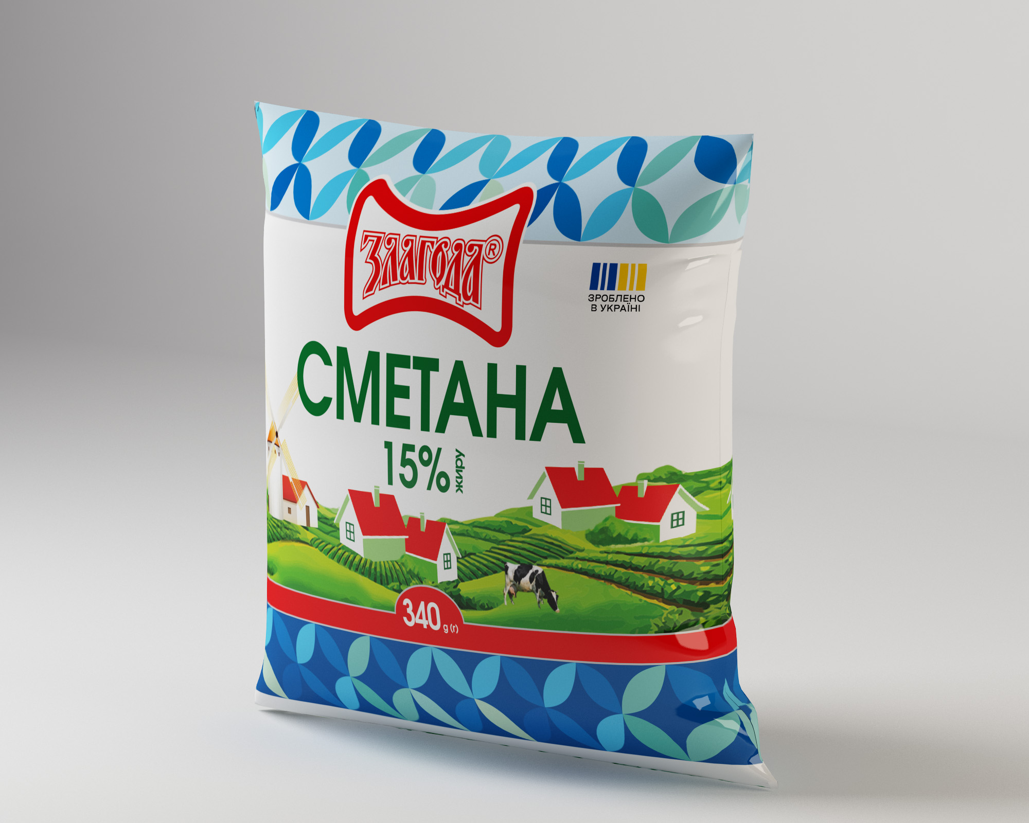 Сметана 15% 340гр Злагода